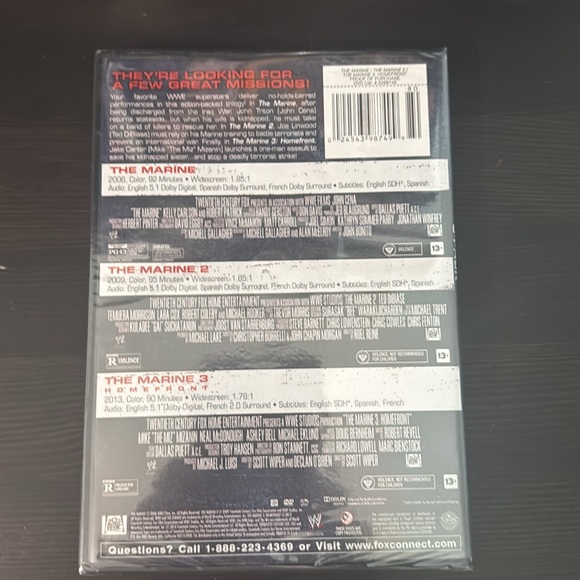 The Marine 3-Pack DVD Set Rated R Widescreen 20th Century Fox NWT - Picture 3 of 5